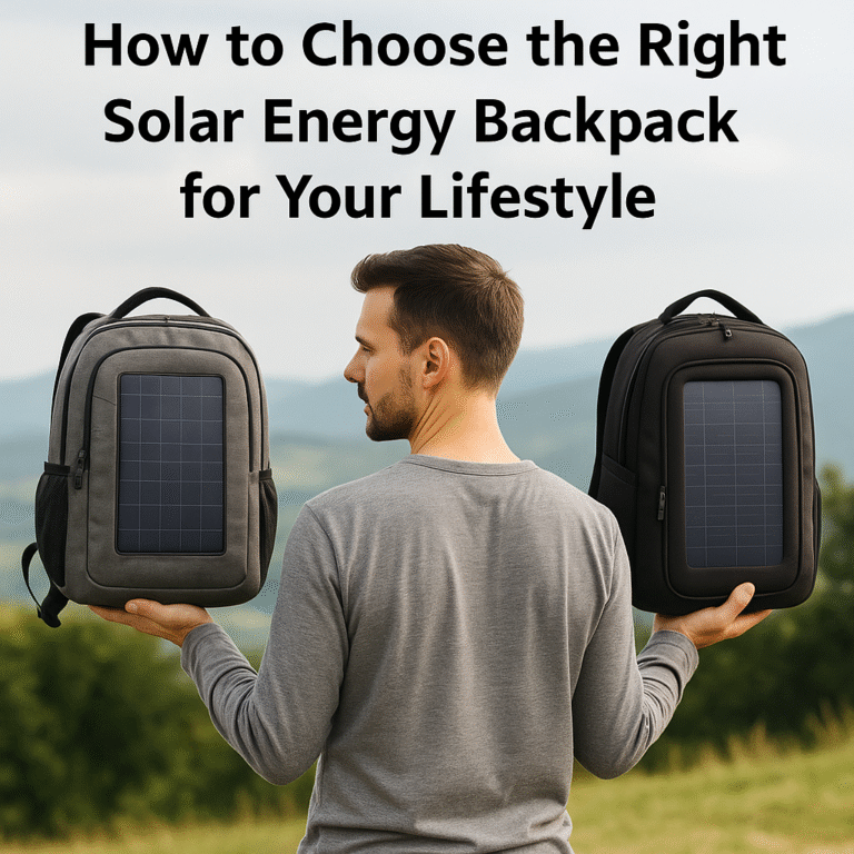 How to Choose the Right Solar Energy Backpack for Your Lifestyle