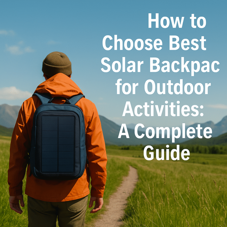 How to Choose the Best Solar Backpack for Outdoor Activities: A Complete Guide