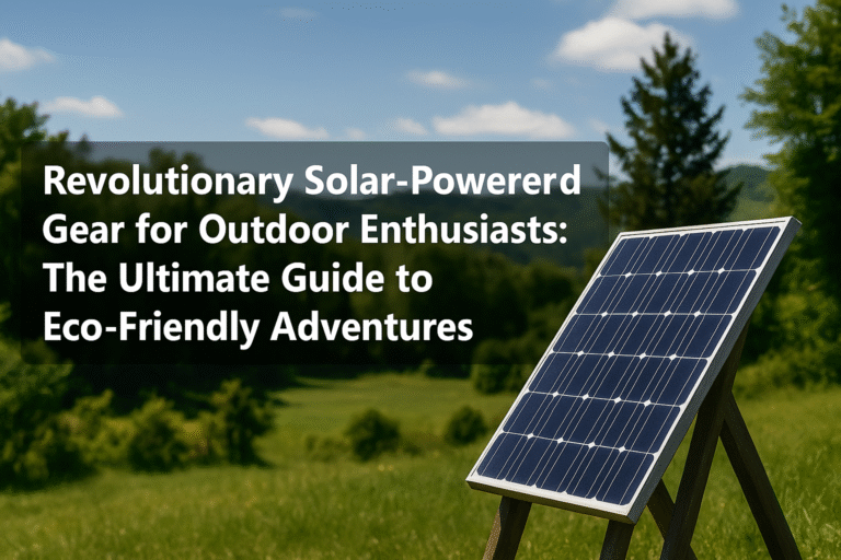 Revolutionary Solar-Powered Gear for Outdoor Enthusiasts: The Ultimate Guide to Eco-Friendly Adventures