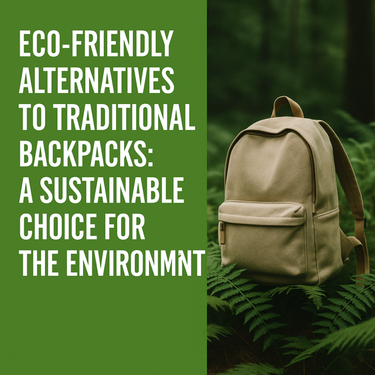 Eco-Friendly Alternatives to Traditional Backpacks: A Sustainable Choice for the Environment
