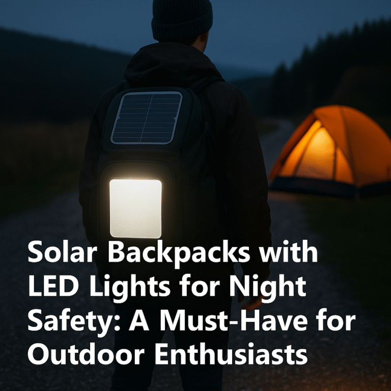 Solar Backpacks with LED Lights for Night Safety: A Must-Have for Outdoor Enthusiasts