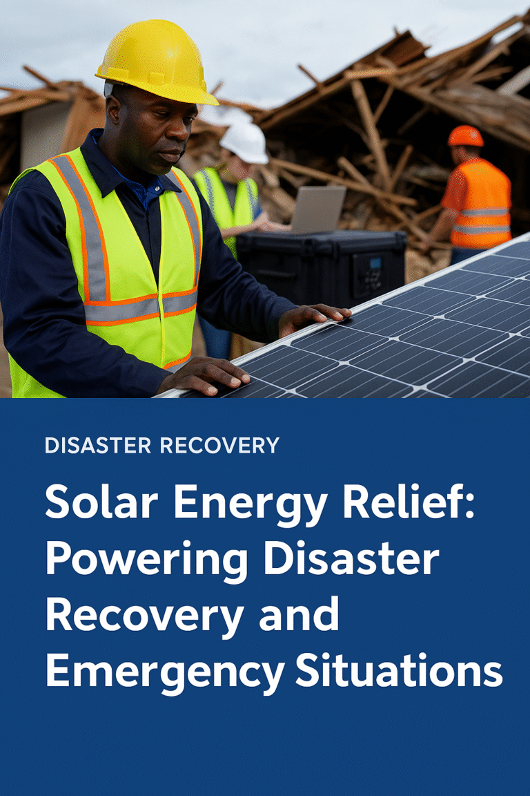 Solar Energy Relief: Powering Disaster Recovery and Emergency Situations