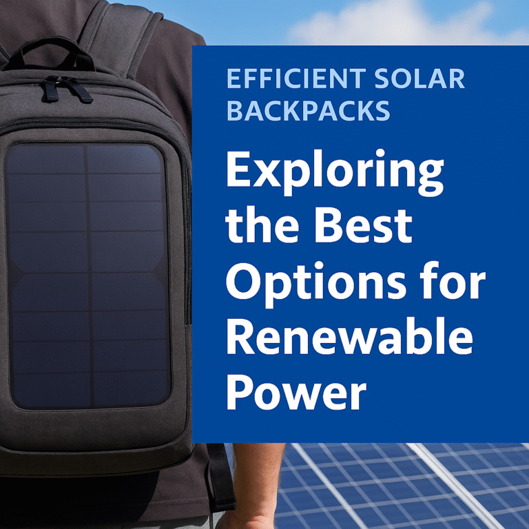 Efficient Solar Backpacks: Exploring the Best Options for Renewable Power